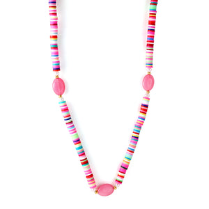 18K gold plated + 5 colors lariat necklace