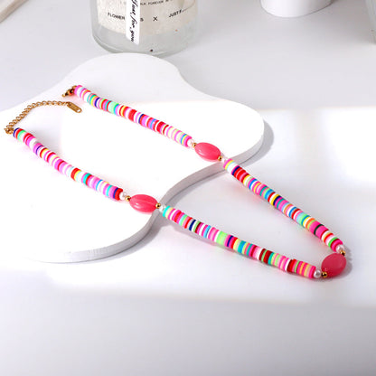 18K gold plated + 5 colors lariat necklace asonjewelry