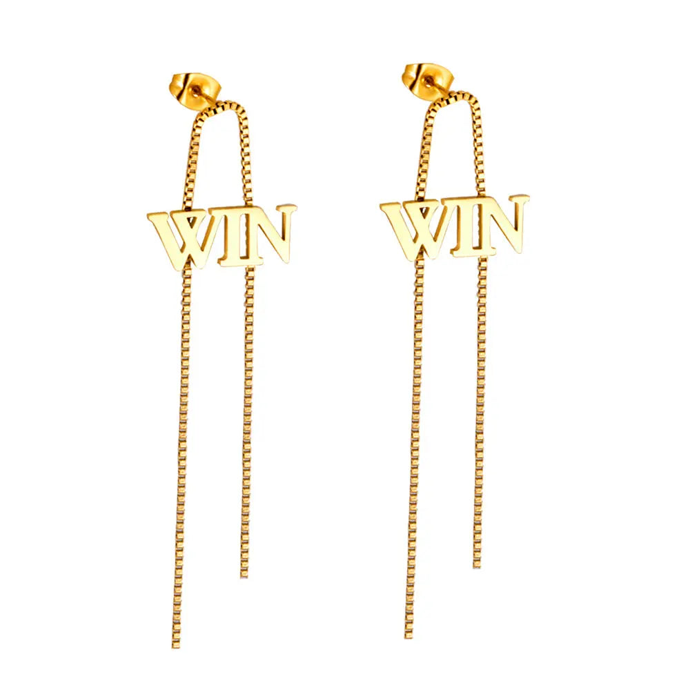 Fashion WIN With Chain Stud Earrings for women asonjewelry