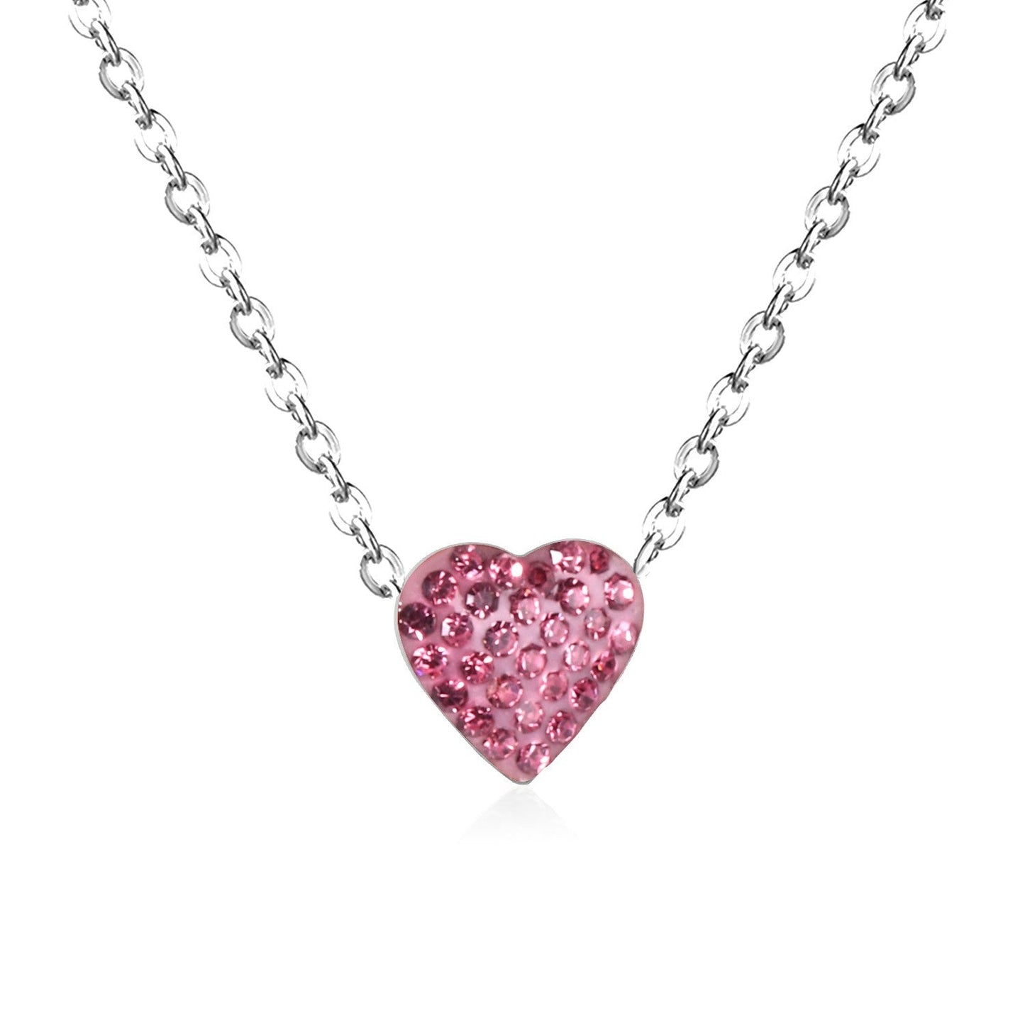 ASON Clay Heart Pendant Necklaces 12 Colors Stainless Steel Gold Color Chains Necklaces Lover's Party Wedding Gift Chokers asonjewelry