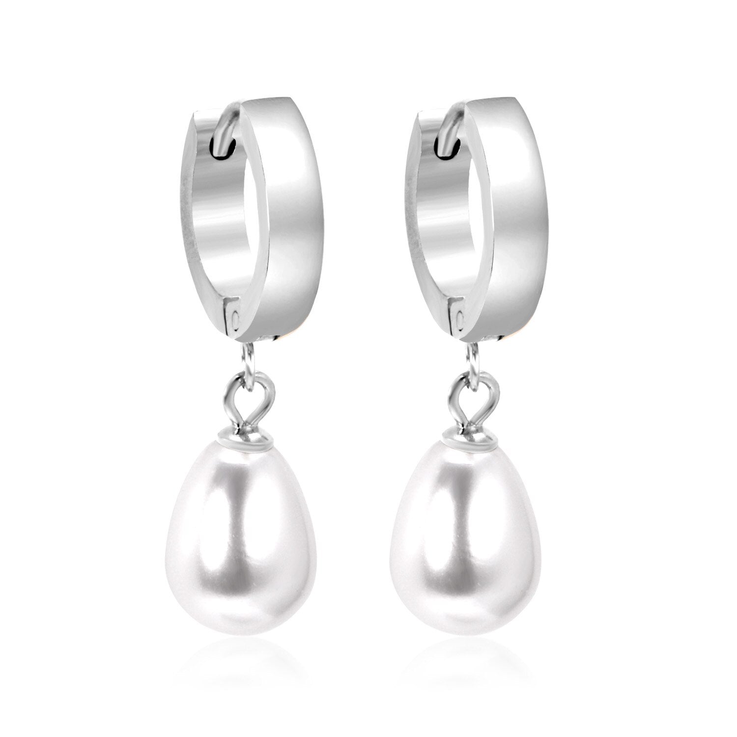ASON Korean Statement Drop Dangle Imitation Pearl Earrings for Women Stainless Steel Hanging Earring Set for Female Jewelry asonjewelry