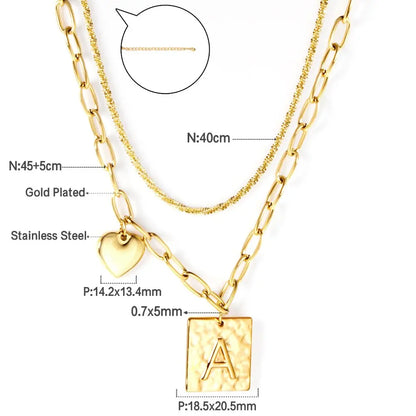 Gothic Multilayer Snake Crystal Necklace Women Gold Color Stainless Steel Double Chain Bohemian 2022 Trendy Jewelry asonjewelry