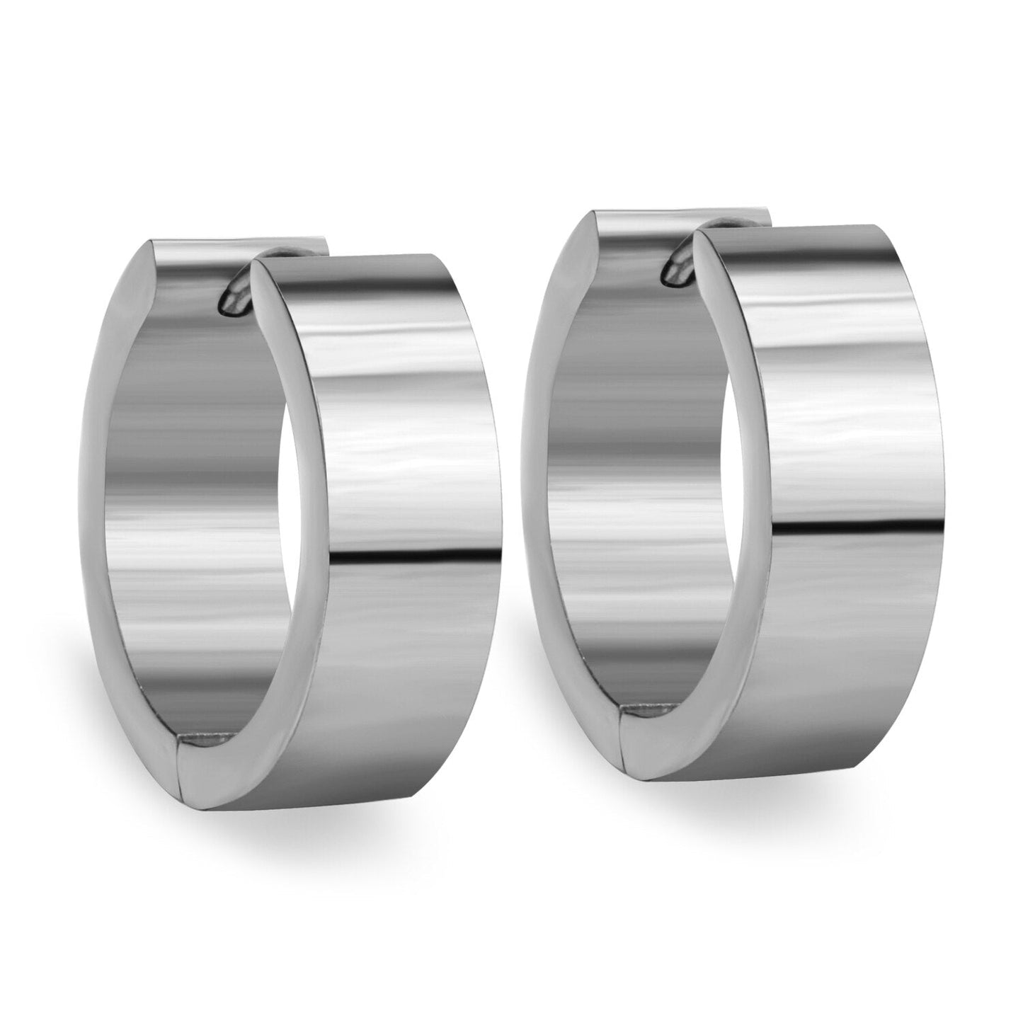 ASON Korea Simple Style Statement Piercing Hoop Earrings Jewelry for Women Men Gold Color Stainless Steel Fashion Jewelry asonjewelry