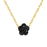 ASON Flower Clay Pendant Necklaces Stainless Steel 12 Color Wholesale Chain Jewelry Female Party Necklaces Wedding