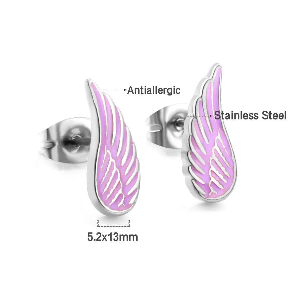 Stainless Steel Lucky Star Stud Earrings For Women Girls Gold Plated Silver Color Trendy Piercing Ear Wholesale asonjewelry