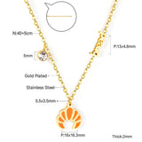 Cute Crystal Strawberry Pendant Necklace for Women Girls Stainless Steel Waterproof Sweet Choker Birthday Gifts