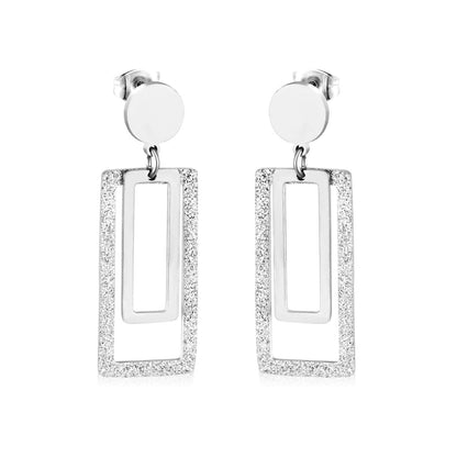 ASON Statement Long Tassel Geometry Dangle Piercing Drop Earrings Jewelry Stainless Steel For Women Accessories Wholesale asonjewelry