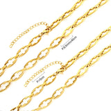 Punk 2MM Hollow Cross Tag Link Chain Neckllace For Women Men Gold Color No Fade Stainless Steel Choker collar hombre