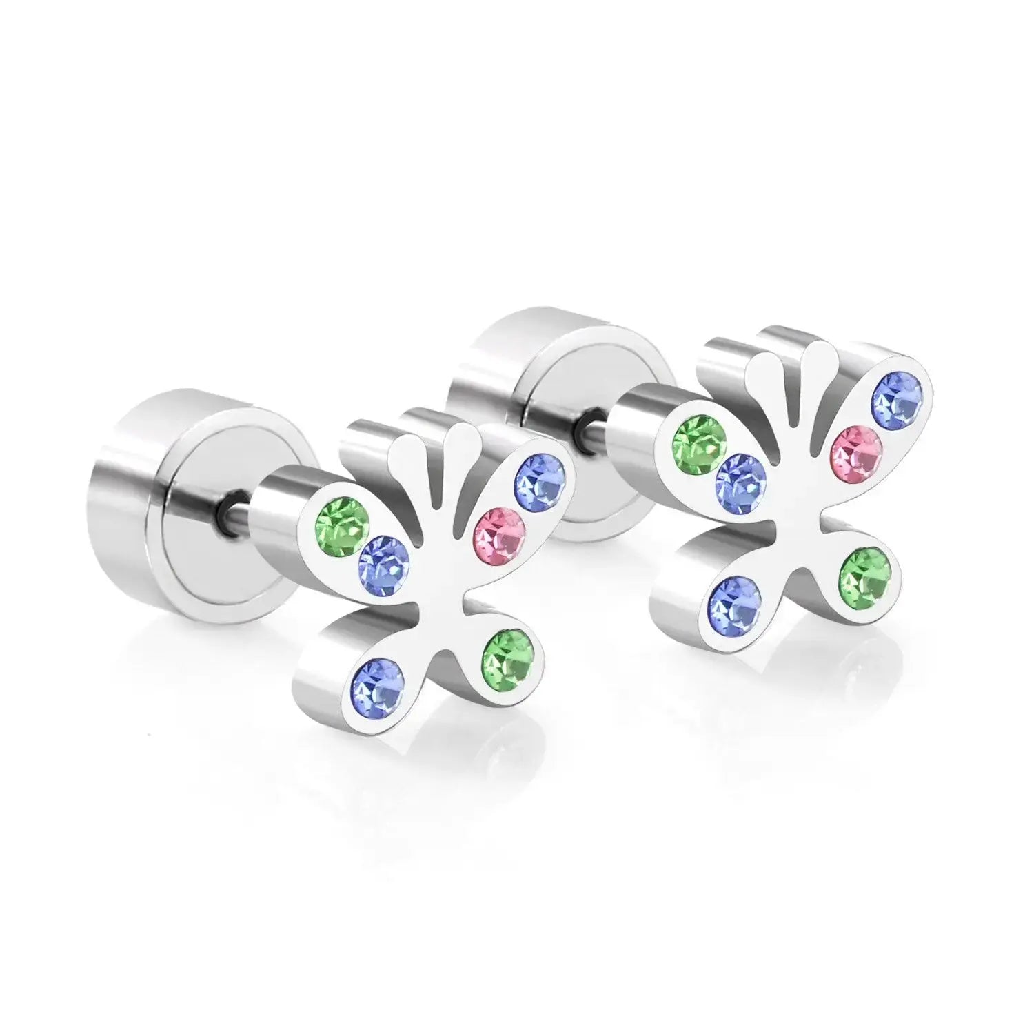 6mm 18K Stainless Steel Brincos Mini Heart Star Stud Earrings 2022 Fashion Korean For Women Girl Crystal Earings asonjewelry