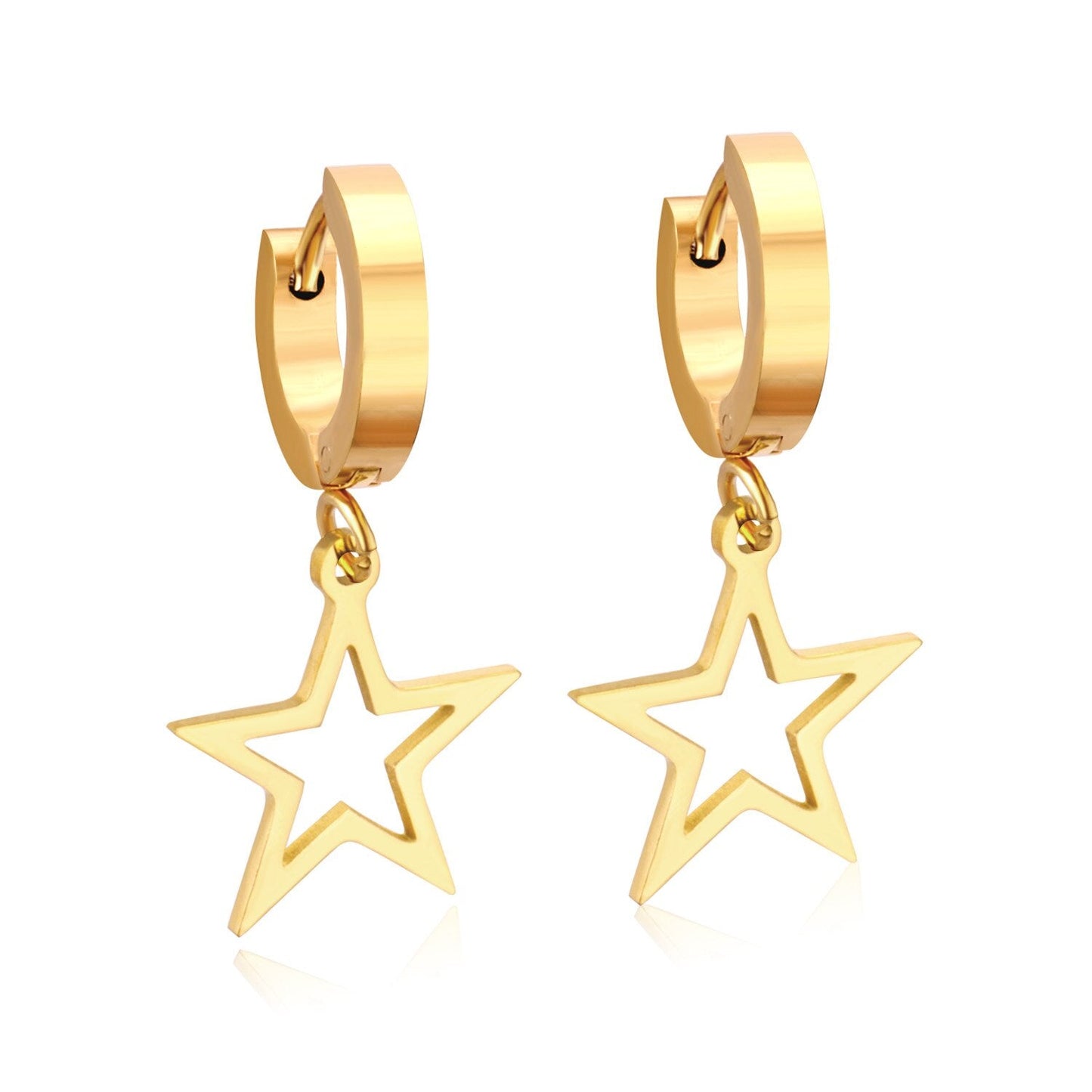 ASON Fashion 2022 Statement Drop Dangle Star Earrings for Women Stainless Steel Hanging Earring Set for Female Jewelry asonjewelry