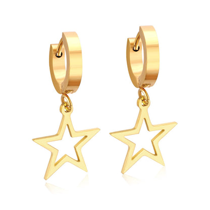 ASON Fashion 2022 Statement Drop Dangle Star Earrings for Women Stainless Steel Hanging Earring Set for Female Jewelry asonjewelry