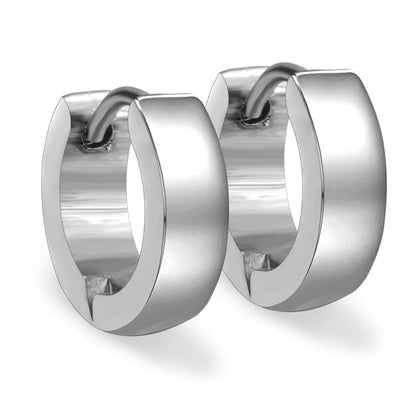 ASON Korea Simple Style Statement Piercing Hoop Earrings Jewelry for Women Men Gold Color Stainless Steel Fashion Jewelry asonjewelry