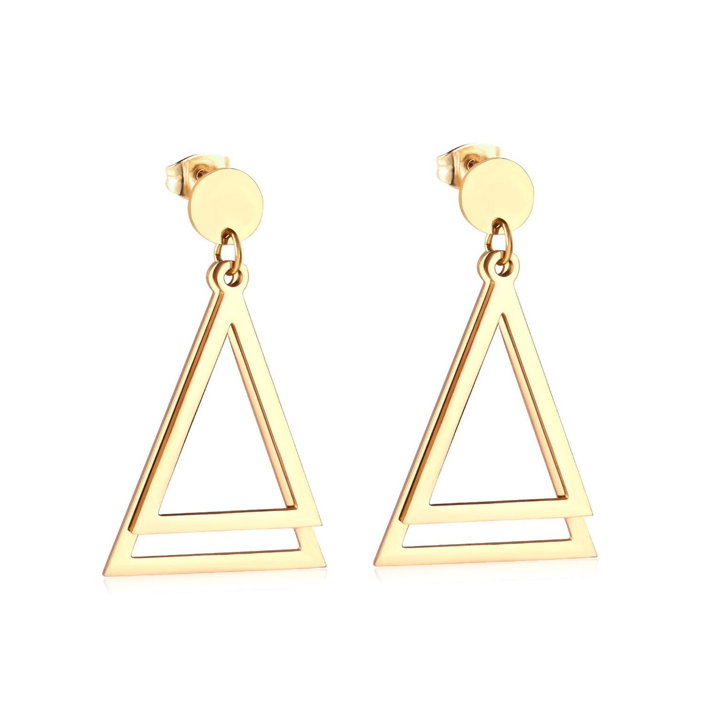 ASON Stainless Steel Stylish Geometric Dangle Earrings Gold Color Drop Earring for Women Accessory Fashion Jewelry Piercing asonjewelry