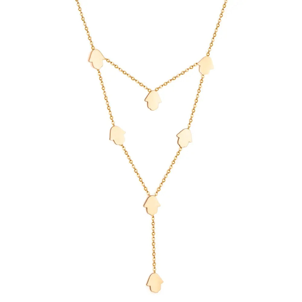 Vintage Necklace Collars Heart Star Astronaut Pendants Layers Jewelry No Fade Box Chains Necklace Female Party asonjewelry