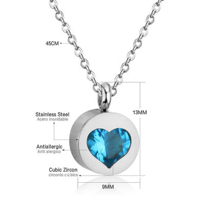 ASON Heart Cubic Zirconia Round Pendants Stainless Steel Chains Necklace Gold Color Accessories Wholesale Daily Wear Choker asonjewelry
