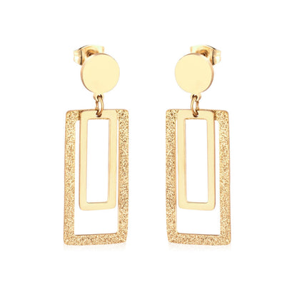 ASON Statement Long Tassel Geometry Dangle Piercing Drop Earrings Jewelry Stainless Steel For Women Accessories Wholesale asonjewelry