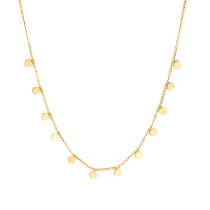 Stainless Steel Trendy Collier For Woman Beach Jewelry On Neck Gold Plated Vintage Romantic Boho Chain Necklaces asonjewelry