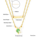 Cute Crystal Strawberry Pendant Necklace for Women Girls Stainless Steel Waterproof Sweet Choker Birthday Gifts