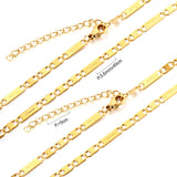 Punk 2MM Hollow Cross Tag Link Chain Neckllace For Women Men Gold Color No Fade Stainless Steel Choker collar hombre