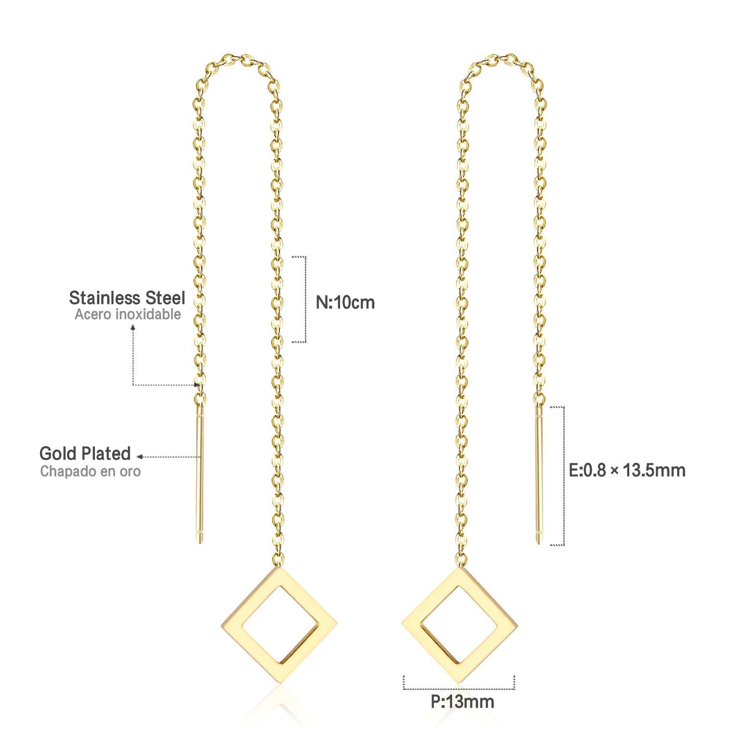 ASON Korean Statement Long Tassel Drop Dangle Earrings 2022 for Women Stainless Steel Earring Set Female Fashion Jewelry asonjewelry