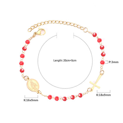 ASON Female Adjustable Extender Chains Bracelets Classic Style Black/Red/Pink/Blue Crystal Beaded Bracelets Women Curb Gift asonjewelry