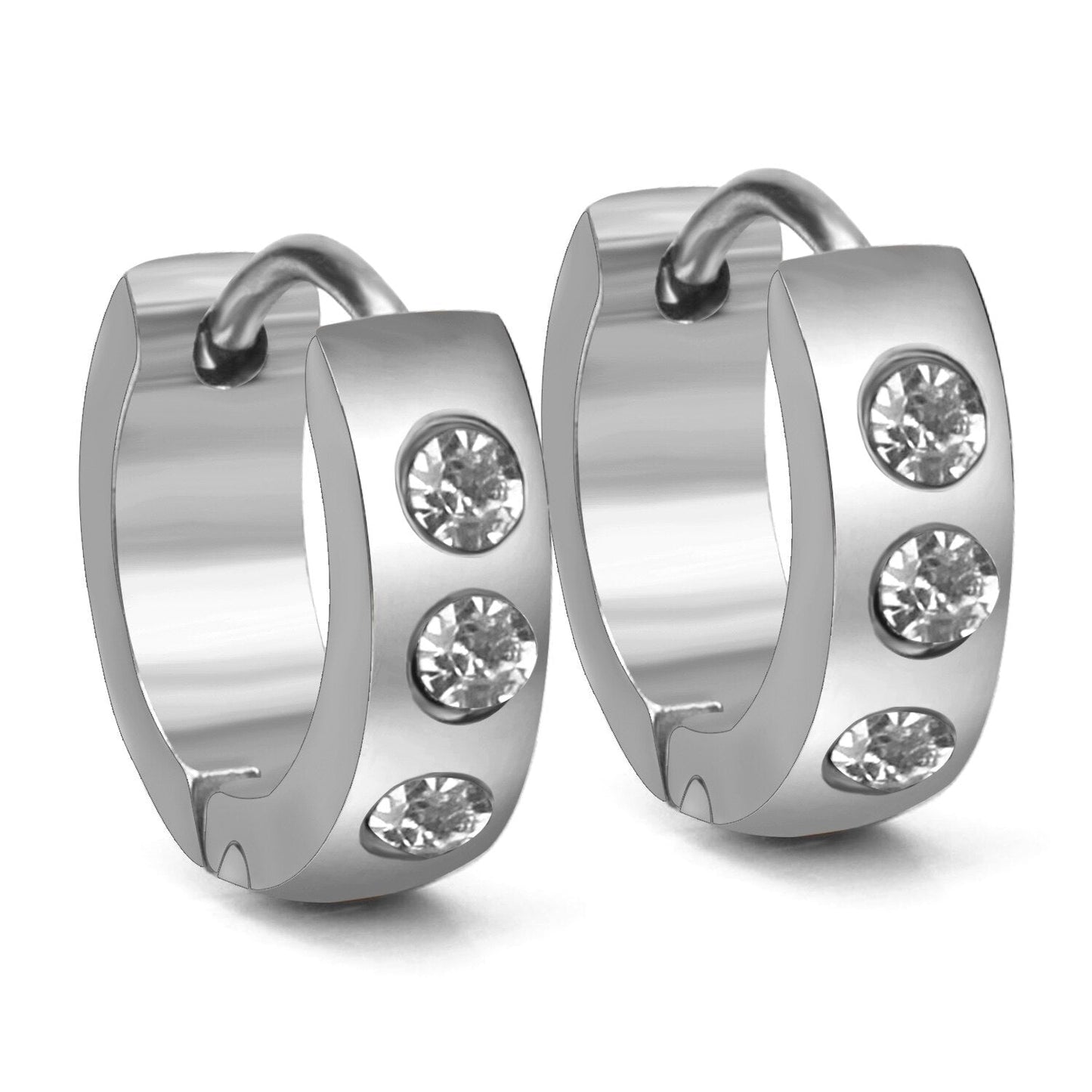 ASON Korea Simple Style Statement Piercing Hoop Earrings Jewelry for Women Men Gold Color Stainless Steel Fashion Jewelry asonjewelry