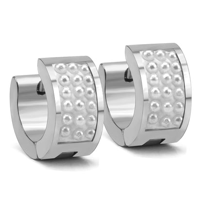 ASON Korea Simple Style Statement Piercing Hoop Earrings Jewelry for Women Men Gold Color Stainless Steel Fashion Jewelry asonjewelry