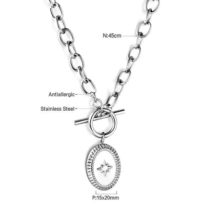 Fashion Shell Evil Eye Pendant Necklace Snake Pearl Double Chain For Women Stainless Steel Turkish Wedding Party Gifts asonjewelry