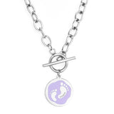 Collar de cadena de eslabones de joyería con diseño azul de Collier púrpura para mujer, dijes de diseñador, nuevos collares estéticos para niñas 2022 