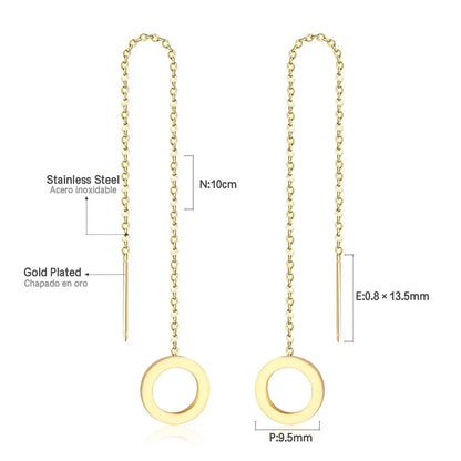 Simple Tassel Linear Chain Long Drop Earrings For Women Girl Geometric Star Hanging Ear Line Japan Korean Jewelry 2022 asonjewelry