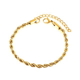 Twist Bracelets 2/3/4/5mm Woman Boho Rolo Chain Bracelets Waterproof Stainless Steel Vintage Hand Jewelry pulseras