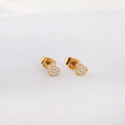 Women Earring New Trendy Stainless Steel Gold Color Flower Star butterfly Heart Monn Stud Earring Fashion Jewelry asonjewelry