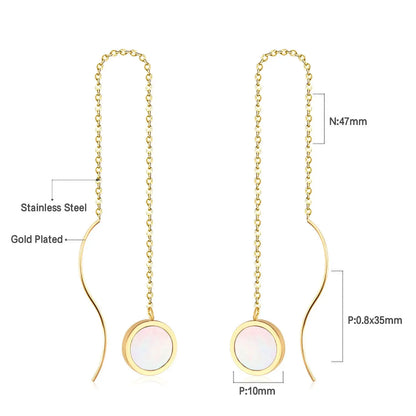 Simple Tassel Linear Chain Long Drop Earrings For Women Girl Geometric Star Hanging Ear Line Japan Korean Jewelry 2022 asonjewelry