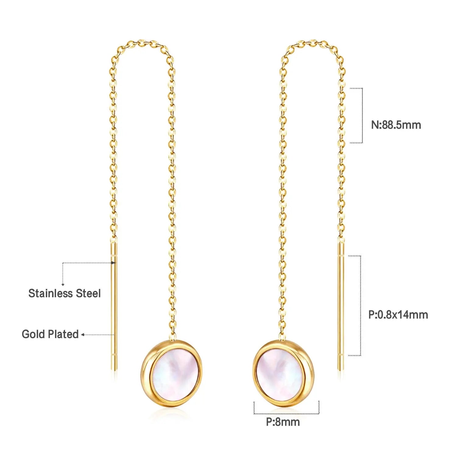 Simple Tassel Linear Chain Long Drop Earrings For Women Girl Geometric Star Hanging Ear Line Japan Korean Jewelry 2022 asonjewelry