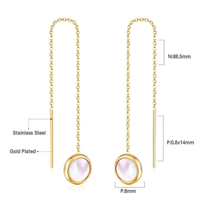 Simple Tassel Linear Chain Long Drop Earrings For Women Girl Geometric Star Hanging Ear Line Japan Korean Jewelry 2022 asonjewelry