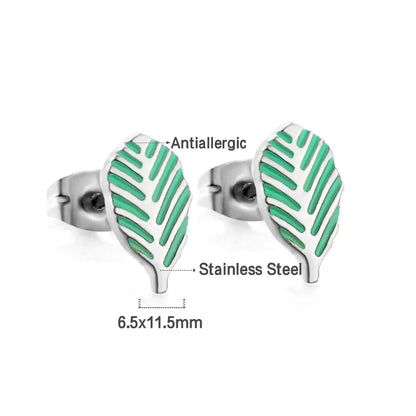 Stainless Steel Lucky Star Stud Earrings For Women Girls Gold Plated Silver Color Trendy Piercing Ear Wholesale asonjewelry