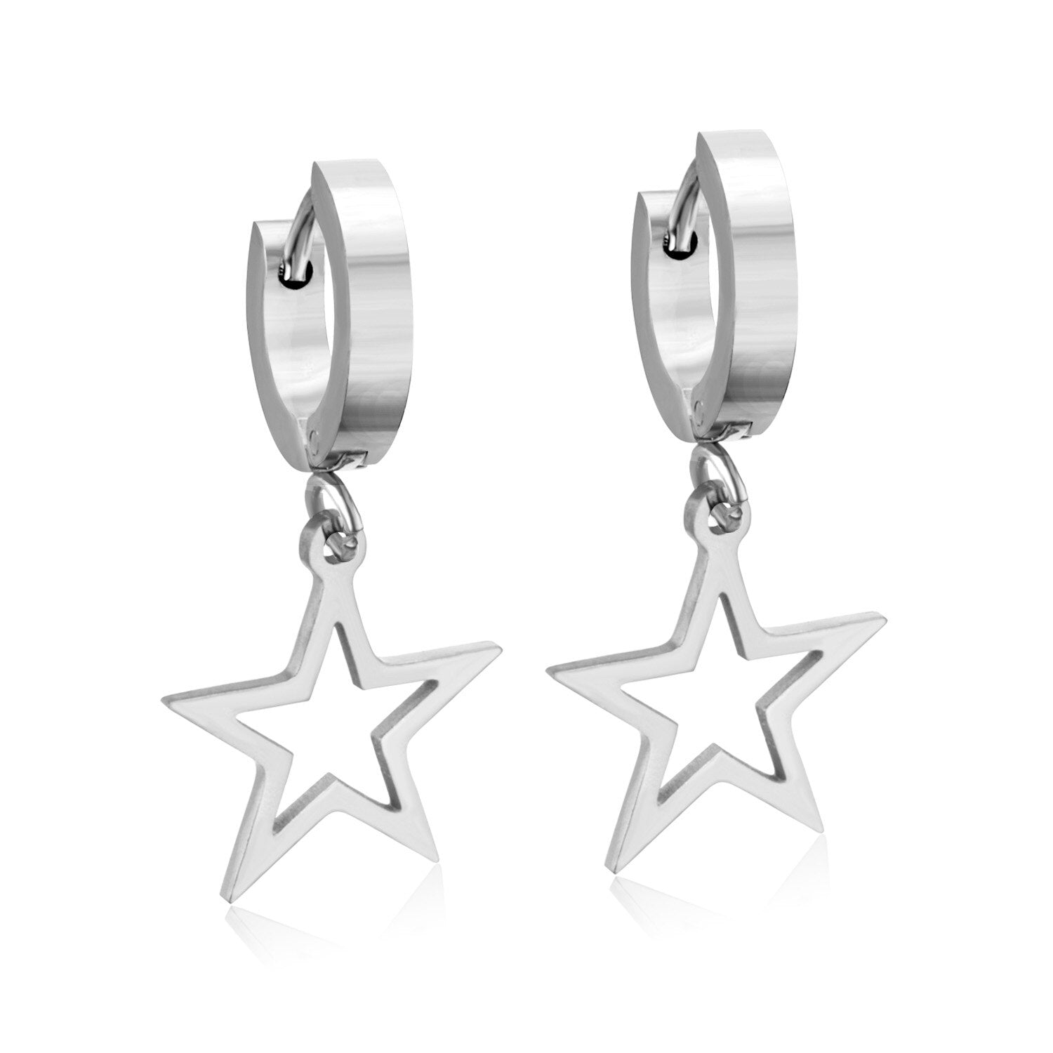 ASON Fashion 2022 Statement Drop Dangle Star Earrings for Women Stainless Steel Hanging Earring Set for Female Jewelry asonjewelry