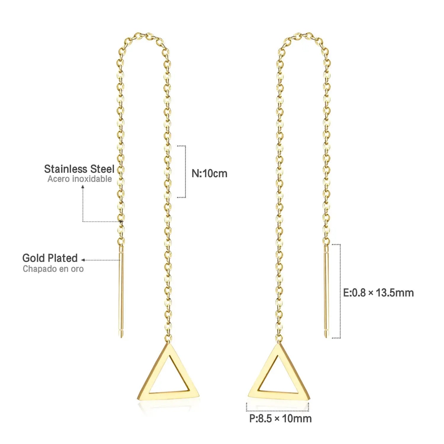 Simple Tassel Linear Chain Long Drop Earrings For Women Girl Geometric Star Hanging Ear Line Japan Korean Jewelry 2022 asonjewelry