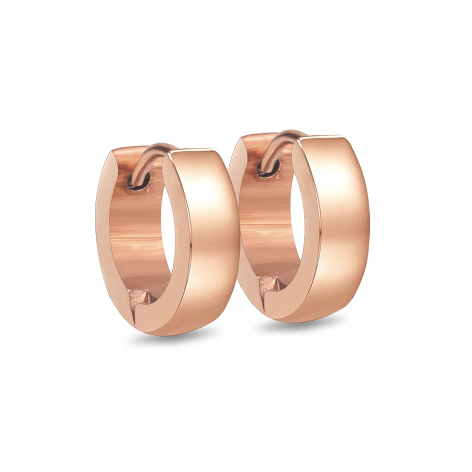 ASON Korea Simple Style Statement Piercing Hoop Earrings Jewelry for Women Men Gold Color Stainless Steel Fashion Jewelry asonjewelry