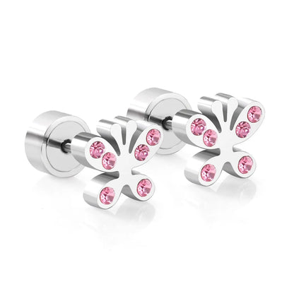 6mm 18K Stainless Steel Brincos Mini Heart Star Stud Earrings 2022 Fashion Korean For Women Girl Crystal Earings asonjewelry