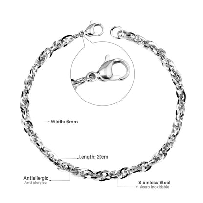 Fashion Stainless Steel Soft Chain Bracelet for Women asonjewelry