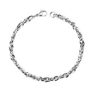 Bracelet à chaîne souple en acier inoxydable pour femmes 