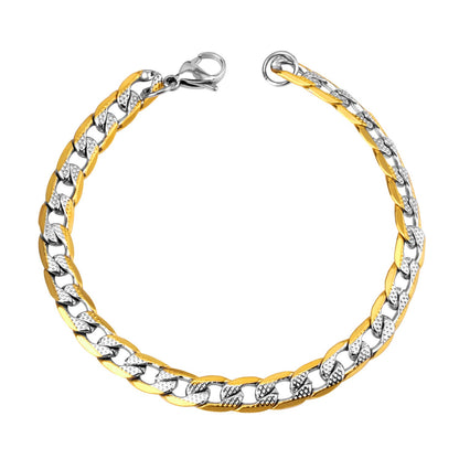 6/8/10mm Inner Star Pattern  Stainless Steel Chain Bracelet For Women asonjewelry