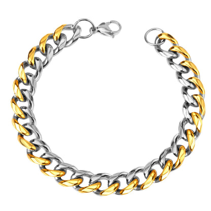 Fashion 10mm Stainless Steel Chain Bracelet For Women asonjewelry