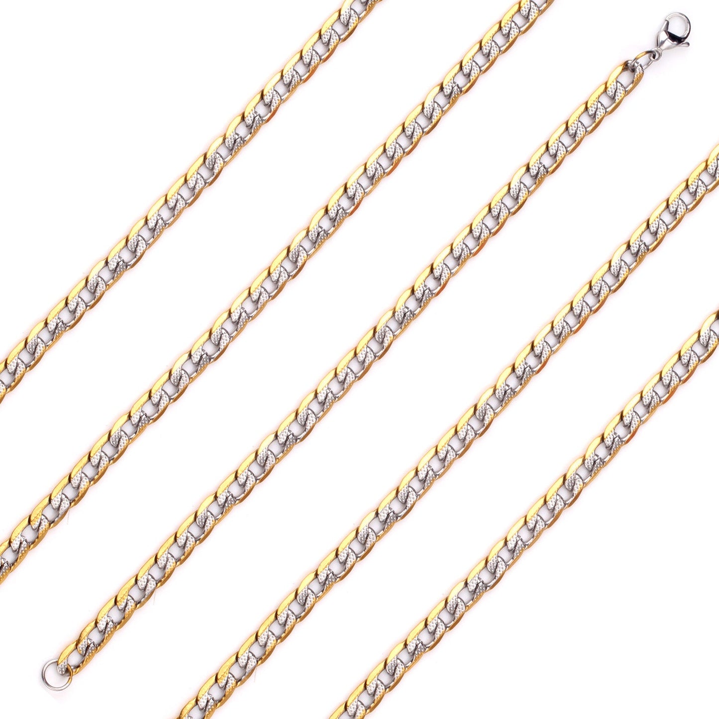 6/8/10mm Inner Star Pattern  Stainless Steel Chain Bracelet For Women asonjewelry