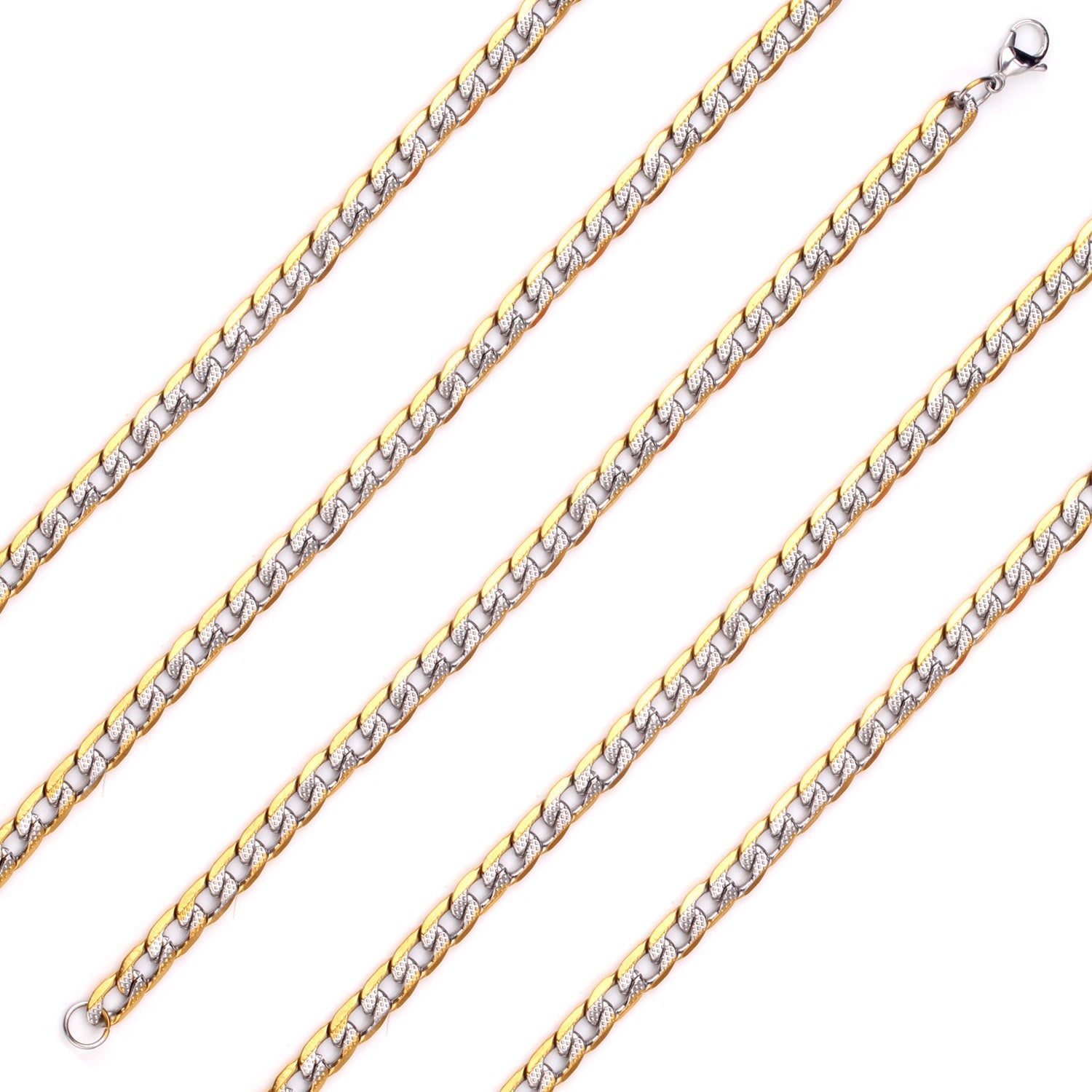 6/8/10mm Inner Star Pattern  Stainless Steel Chain Bracelet For Women asonjewelry