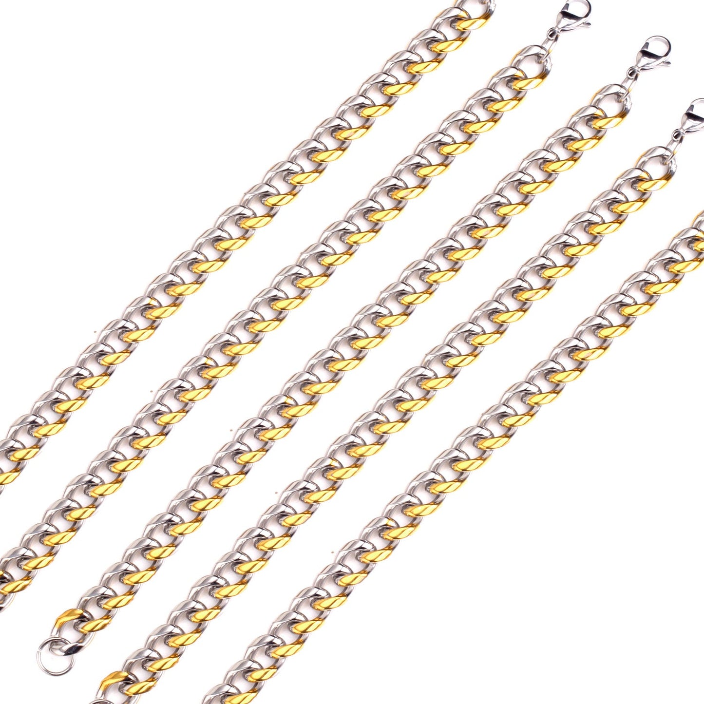 Fashion 10mm Stainless Steel Chain Bracelet For Women asonjewelry