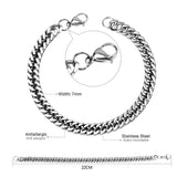 ASON 7mm Stainless Steel Bracelet Bangle for Men Women Party Gift Wholesale Fashion Jewelry