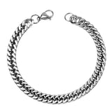 ASON 7mm Stainless Steel Bracelet Bangle for Men Women Party Gift Wholesale Fashion Jewelry