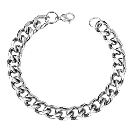 Fashion 10mm Stainless Steel Chain Bracelet For Women asonjewelry